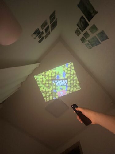 Smart HY300pro 4K Projector with Android 11 TV, WiFi 6 Wireless 5.0, Auto Vertical Correction, 180 Rotatable Short Throw, Portable Movie Projector for Home Theater, Gaming & Smartphone Compatibility photo review