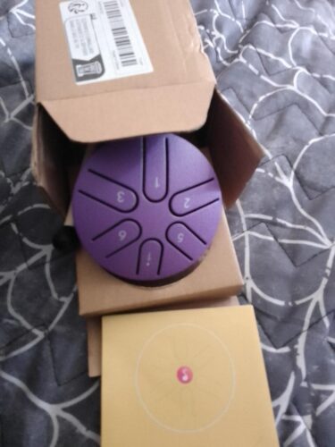 Ethereal Drum, A 3-inch 6-tones Steel Tongue Drum, Is Compact And Portable, Allowing People To Relieve Stress, Heal And Meditate. It Comes With Drumsticks And Music Notes. Eid Al-Adha Mubarak photo review