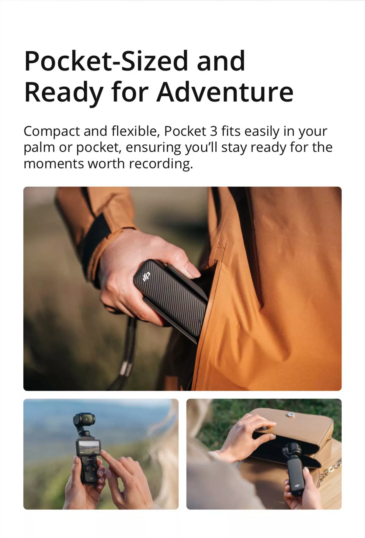(Exclusive for new users)DJI Osmo Pocket 3 - Handheld | Pocket-Sized, Quick, Stable, Accurate Shooting | Horizontal-Vertical Switching|Mic Mini (2TX +1RX) | Creator Combo-Citibank Credit Card Points Bonus Program | Each person can only purchase one