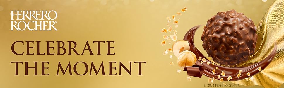 Ferrero Rocher 24-Piece Chocolate Gift Box | Premium Milk Chocolate Hazelnut Delight | Perfect Gift for Special Moments