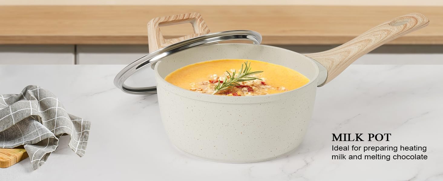 【One - Day Only】17 - Piece Non - stick Cookware Set