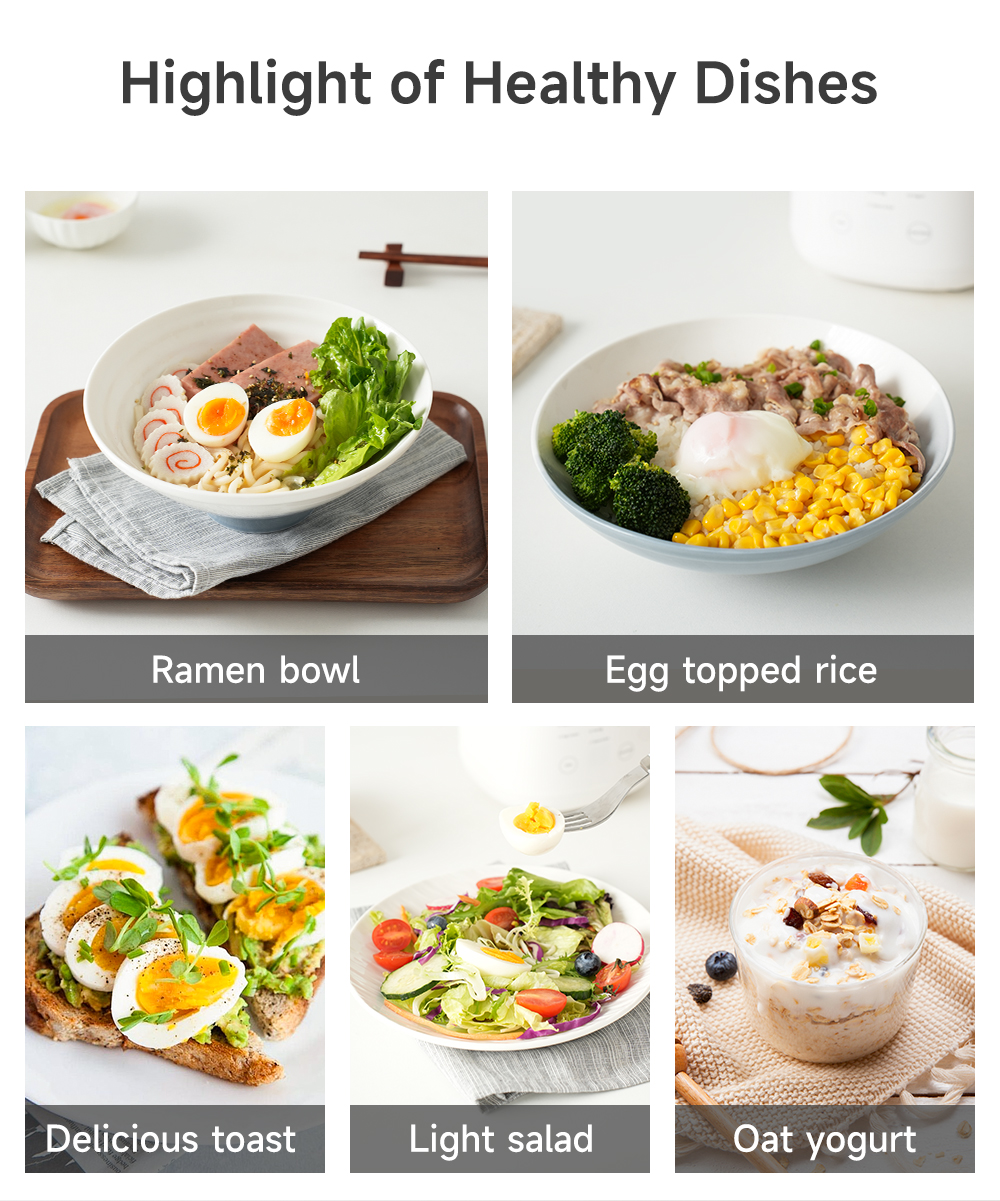 Simplus Multifunctional Egg Cooker |7 Modes | 24h Reservation | SUS304 Steaming Bowl | Steaming Egg Custard Yogu