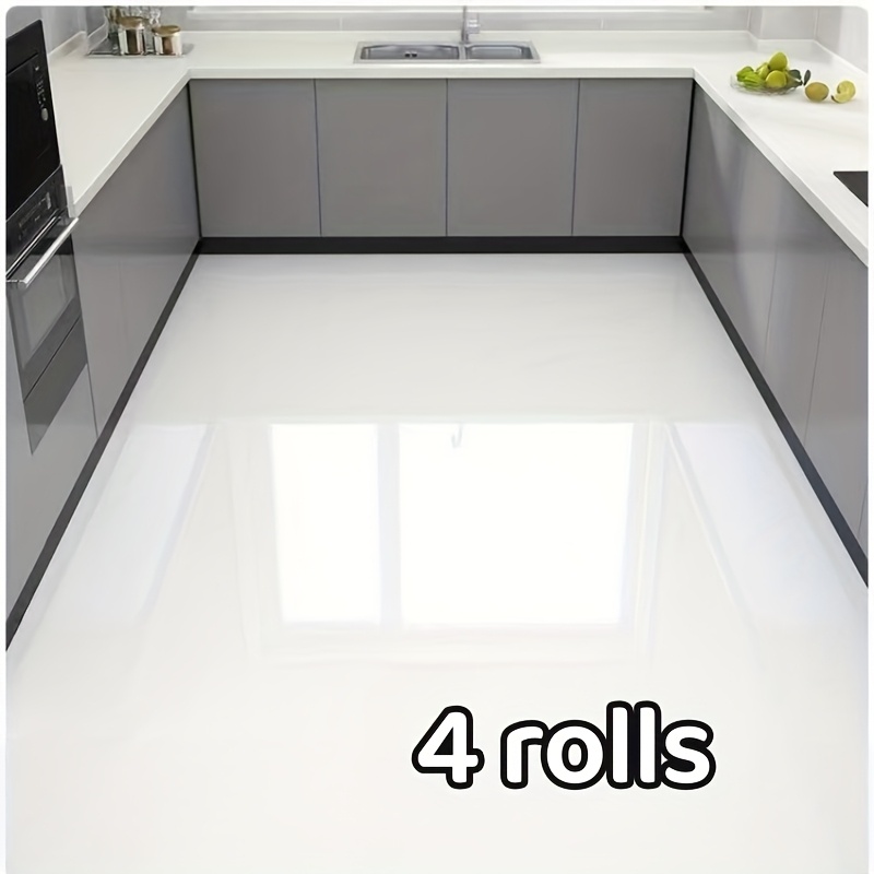 4 Rolls Self-Adhesive Waterproof Marble Contact Paper - Peel & Stick Luxury Vinyl, Greyu002FWhiteu002FBlack Marble Sheets (101.6cm Wide Coverage per Roll), Bathroom, Floors & Walls - Removable Easy Install (No Glue Needed)